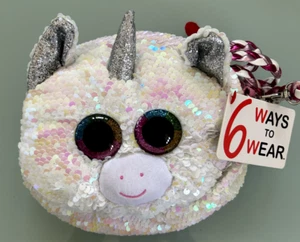 TY Beanie Babies Boos Flippables Diamond the Unicorn 9" Fashion Sequin Purse - Picture 1 of 5