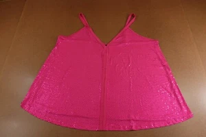 Ashley Stewart Womens Size 26/28 Pink Sleeveless V Neck Cami Tank Top NWT - Picture 1 of 9