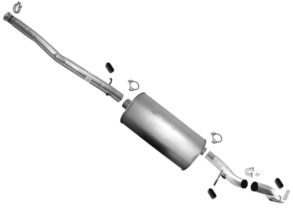 Sistema de escape silenciador tubo de escape para Silverado 1500 09-13 4,8 L 143,5" distancia entre ejes Foto 1 de 4