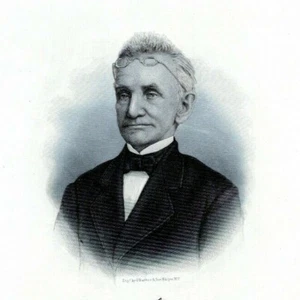 WILLIAM MCCAULLEY WILMINGTON DELAWARE 1880s retrato acero grabado arte impresión - Imagen 1 de 2