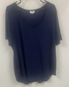 Old Navy Top Women’s Sz XL Navy S/S Wide Round Neck - Picture 1 of 11