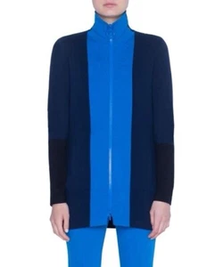 Akris punto Milano Knit Stretch Wool Long Cardigan size 10 US (With defect) - Picture 1 of 10