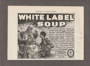 1897 Aeolian PRINCESS ORGAN Magazine AD~WHITE LABEL SOUP~Knight/Armor~LADY/QUEEN - Picture 1 of 2