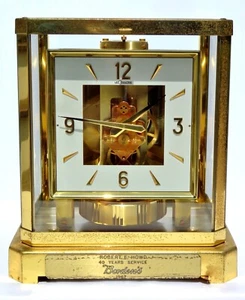 Jaeger-LeCoultre Swiss Atmos Clock Cal 528-8 Square Face Dial 1967 Working w Box - Picture 1 of 18