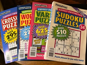 NEW~PENNY PRESS~FAMILY FAVORITES~SUDOKU PUZZLES -CROSSWORD-VARIETY PUZZLES-WORD - Imagen 1 de 7