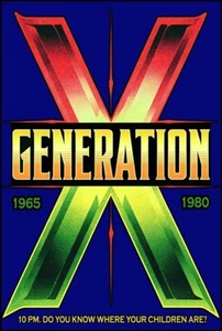 Generación X 10 PM ¿Sabes dónde están tus hijos? Letrero de póster GenX de metal - Imagen 1 de 2