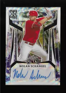 NOLAN SCHANUEL 2023 HOJA METAL onda tierra AUTOMÁTICO #1/1 autógrafo ÁNGELES XRC - Imagen 1 de 4