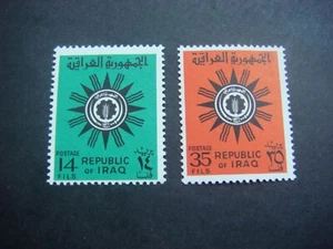 Iraq 1962 Aerogramme Stamps Set of 2 SG 607-8 MNH Cat £7.00 - Picture 1 of 2