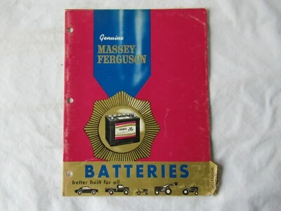 Massey Ferguson tractor premier battery brochure MF 135 1130 TO35 TE-20 44 1100 - Image 1 of 4