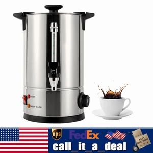 Coffee Urn 8L/2.11gal Commercial Electric Stainless Steel Coffee Maker Meeting - Picture 1 of 24