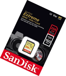 Sandisk 256GB FS extreme 4K UHD SD card for Canon XA35 XA30 XA25 XA20 XA15 XA11 - Picture 1 of 4