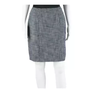 BANANA REPUBLIC Formal Short Pencil Skirt Blue Tweed Womens UK 12 - Picture 1 of 5