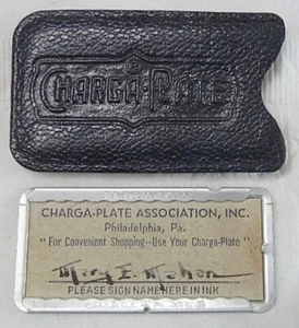 Vintage Charga-Plate Card & Case PHILADELPHIA, PA. - NJ OWNERS ADDRESS - Picture 1 of 2