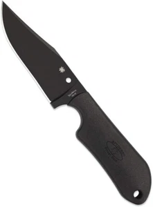 Spyderco Street Beat Plain Edge 3.51" Fixed Black Blade Pocket Knife FB15PBBK - Picture 1 of 4