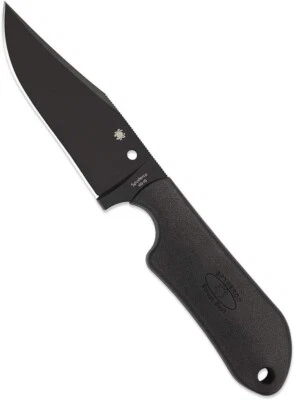Spyderco Street Beat Plain Edge 3.51" Fixed Black Blade Pocket Knife FB15PBBK - Image 1 of 4