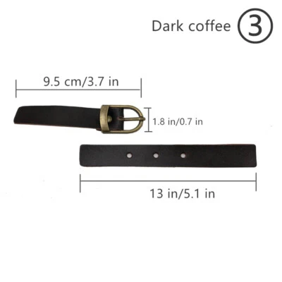 2X DIY Leather Buckle Button Belt Strap Metallic Toggle Sewing Accessories Craft - Image 1 of 4