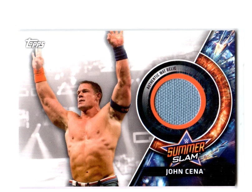 WWE John Cena 2018 Topps SummerSlam Mat Relic Card SN 160 of 299 - Image 1 of 1