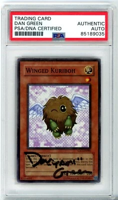 PSA Signed Dan Green Yu-Gi-Oh! TCG Winged Kuriboh Yu-Gi-Oh! GX Duel Academy - Image 1 of 2