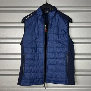 Polo Ralph Lauren RLX Men’s Size Medium Golf Hybrid Full-Zip Vest Navy Blue $228 - Picture 1 of 8