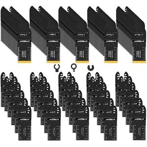 100 PCS Oscillating Tool Blades, Titanium and High Carbon Steel Saw Blades for W - Picture 1 of 12