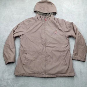 Weatherproof Jacket Womens Extra Large Brown Full Zip Outdoor Lined - Picture 1 of 11