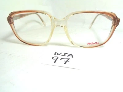 Nos Vtg 1980's NIGURA Flex Eyeglass Frame N0361A Aviator Brown Fade (WSA-97) - Image 1 of 4