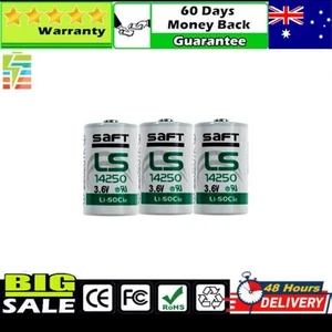 3x Saft 14250 ER14250 3.6V 1/2AA R6 Lithium Battery Li-SOCl2 nipple top battery - Picture 1 of 4