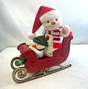 Paseo en trineo parpadeante muñeco de nieve Hallmark Jingle Pals 2016 musical animado NUEVO - Imagen 1 de 9