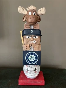 2017 SEATTLE MARINERS BASEBALL TIKI TOTEM POLE / 16" TALL TSA/MLBP - Picture 1 of 16