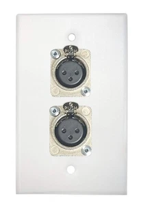 White PROCRAFT SPL-2X-WH-VAR 1 Gang Stainless Pro Audio Installation Wall Plate - Picture 1 of 101