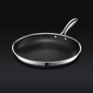 HexClad Hybrid Nonstick 12-Inch Frying Pan Dishwasher Friendly Stay-Cool Handle - Picture 1 of 9