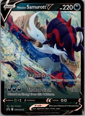 Hisuian Samurott V Promo SWSH: Sword & Shield Promo Cards SWSH239 NM - Image 1 of 2
