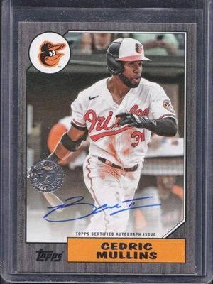 2022 Topps Cedric Mullins 1987 Topps Auto Black /199 Orioles - Image 1 of 2