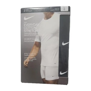 Nike Everyday Cotton Stretch Crew Neck Unterhemd 2er Pack Herren Größe L - Bild 1 von 2