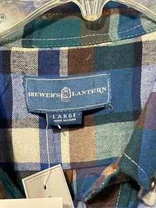 Brooks Brothers Regent Blue Green Check Long Sleeve Men’s Shirt Size L - Picture 1 of 8