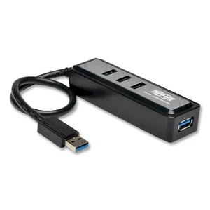 Tripp Lite U360004MINI 4 Ports USB 3.0 SuperSpeed Hub - Black New - Picture 1 of 2