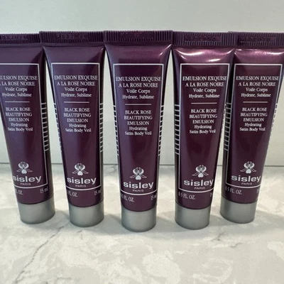5 VELO CORPORAL SATINADO HIDRATANTE EMULSIÓN EMBELLECEDORA ROSA NEGRA SISLEY .5 OZ 15 ML Foto 1 de 3