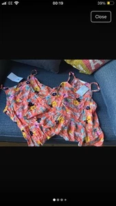 M&S Girls Strappy Summer Top Age 11-12 Years Twins Bundle Of 2 Brand New Tags - Picture 1 of 4