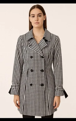 Gabardina White House Black Market con cinturón de guinga para mujer talla M |NUEVA SIN ETIQUETAS| Foto 1 de 4