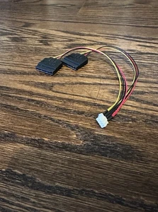 New 4-Pin Molex to Dual SATA Power Splitter Cable Adapter - Picture 1 of 3