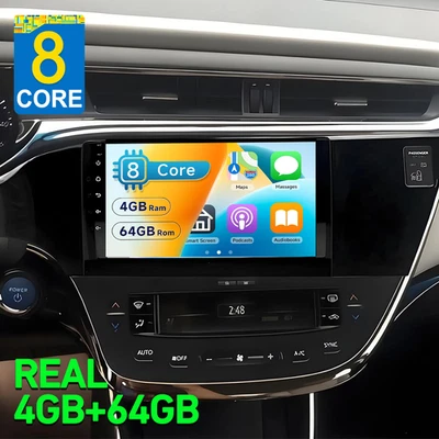 8 Core 4G+64GB For Toyota Avalon 2013-2018 Android 14 Apple Carplay Stereo Radio - Image 1 of 4