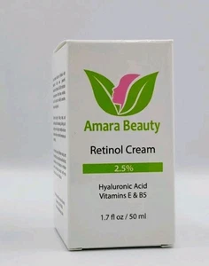 Suero de retinol Amara Beauty 2,5 % con ácido hialurónico, vitamina E y B5, 1,7 oz - Imagen 1 de 5
