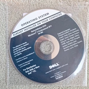 Dell Windows 7 Professional SP1 64-Bit Reinstallation disk only - Picture 1 of 1