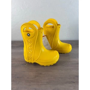Crocs Handle it Regenstiefel gelb Kinder Größe 7 C7 - neu mit Etikett - Bild 1 von 7