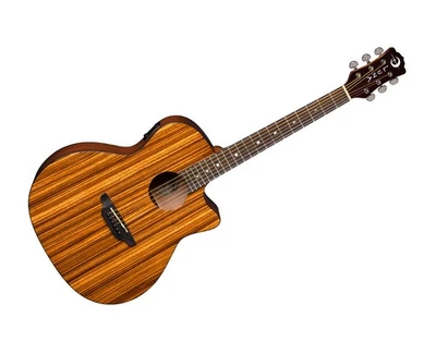 Luna Gypsy Exotic Zebrawood Acoustic/Electric Guitar - Gloss Natural - Open Box - Image 1 of 4