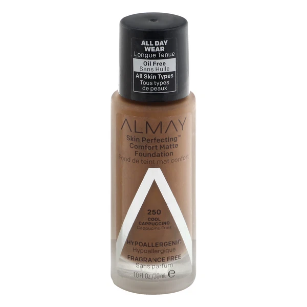 Almay Skin Perfecting Comfort Matte Foundation - 250 Cool Cappuccino - NEW - Image 1 of 1