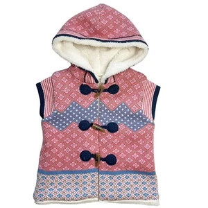 Matilda Jane Warm Hugs Hooded Sweater Vest Soft Fur Lining Girls Size 4 - Picture 1 of 17