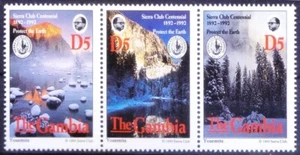 Gambia 1993 Striscia MNH, Parco Nazionale di Yosemite negli USA - Foto 1 di 1