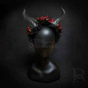 Horns Cosplay Headband Black Red FS3074R - Picture 1 of 5