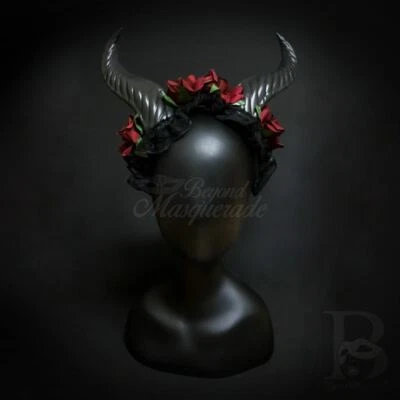 Horns Cosplay Headband Black Red FS3074R - Image 1 of 4